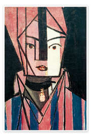Obraz White and pink head, 1914 - Henri Matisse