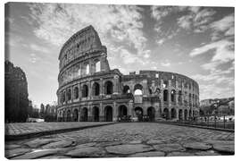Stampa su tela Il Colosseo all'alba, Roma, Italia - Matteo Colombo