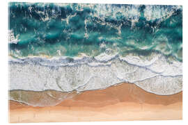 Tableau en verre acrylique Beach and ocean aerial, Gold Coast, Australia - Matteo Colombo