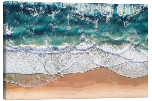 Canvas print Beach and ocean aerial, Gold Coast, Australia