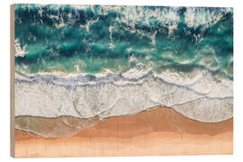 Wood print Beach and ocean aerial, Gold Coast, Australia - Matteo Colombo