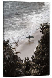 Canvas print Surfer with surfboard at the beach - Matteo Colombo