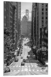 Cuadro de plexi-alu California Street and Bay Bridge, San Francisco - Matteo Colombo