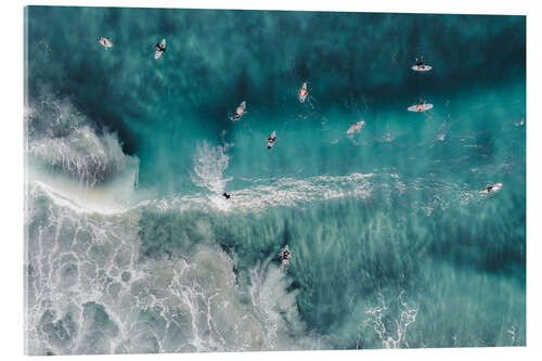 Quadro em acrílico Surfers in the ocean, Australia