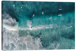 Canvas print Surfers in the ocean, Australia - Matteo Colombo