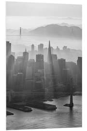 Hartschaumbild Skyline von San Francisco, Kalifornien