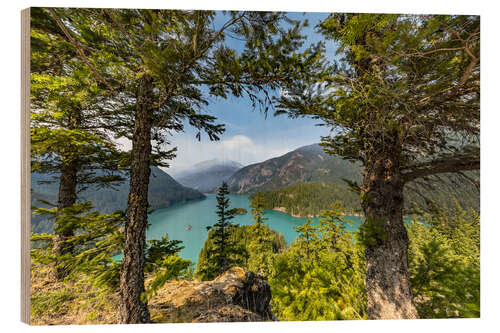 Holzbild Diablo Lake, North-Cascades-Nationalpark, Washington