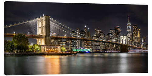 Canvas print Brooklyn Bridge and Manhattan Skyline