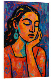 Hartschaumbild Farbenfrohe Meditation