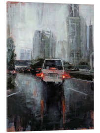 Akrylbilde Kuala Lumpur, traveling in a tropical storm - Eduard Warkentin