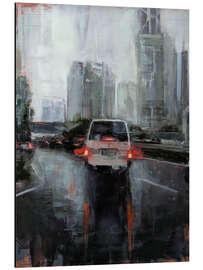 Tableau en aluminium Kuala Lumpur, traveling in a tropical storm - Eduard Warkentin