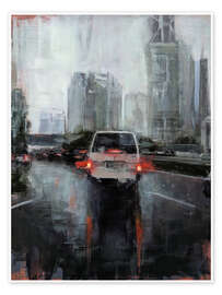 Poster Kuala Lumpur, traveling in a tropical storm - Eduard Warkentin