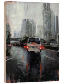 Cuadro de madera Kuala Lumpur, traveling in a tropical storm - Eduard Warkentin