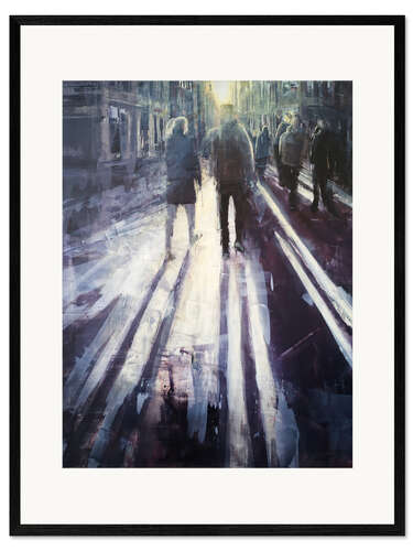 Framed art print Sunset on an autumn day in Berlin