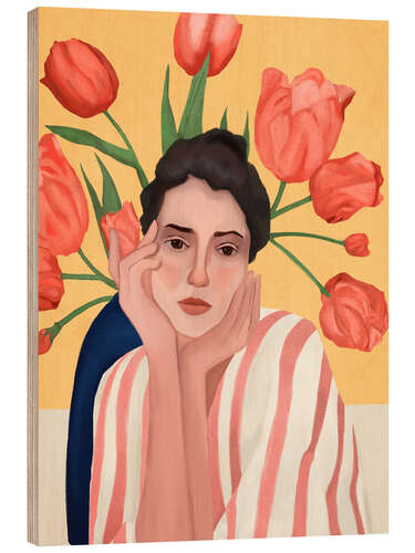 Quadro de madeira She is the Spring