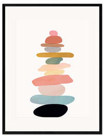 Gerahmter Kunstdruck Balancing Stones
