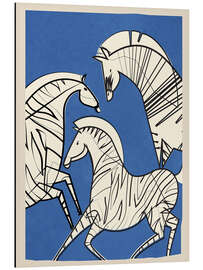 Aluminium print retro Minimal Zebras - Branka Kodžoman