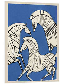 Hartschaumbild retro Minimal Zebras