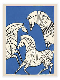 Wall print retro Minimal Zebras - Branka Kodžoman