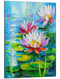 Quadro em alumínio Water Lilies