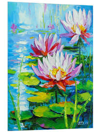 Hartschaumbild Seerosen