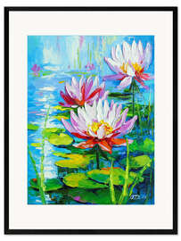 Gerahmter Kunstdruck Seerosen
