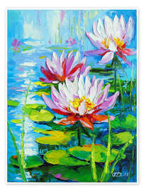 Wall print Water Lilies - Olha Darchuk