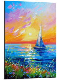 Alumiinitaulu Dawn and sailboat - Olha Darchuk