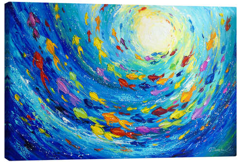 Lienzo Sea cycle to the light