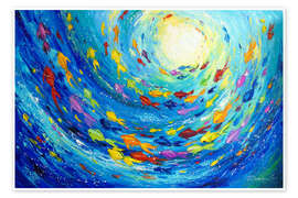 Wall print Sea cycle to the light - Olha Darchuk