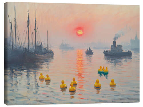 Canvas print Morning quack