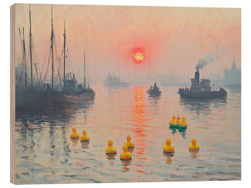 Obraz na drewnie Morning quack
