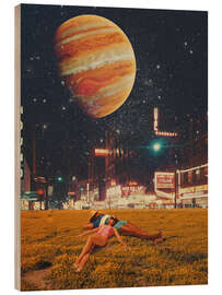 Holzbild A Postcard from year 2349 - Frank Moth