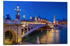 Cuadro de aluminio Seine bridge Pont Royal in the evening, Paris - Christian Müringer