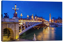 Lienzo Seine bridge Pont Royal in the evening, Paris - Christian Müringer