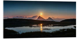Akryylilasitaulu Moonrise in the mountains at Portlerhorn, Austria - Lucas Tiefenthaler