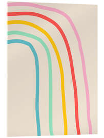 Acrylglasbild Abstrakter Pastellregenbogen