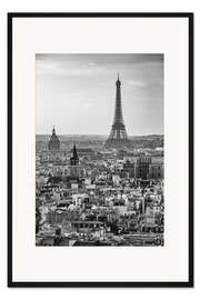 Gerahmter Kunstdruck Eiffelturm und Stadt Paris