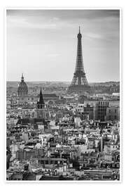 Poster Eiffel tower and city of Paris - Matteo Colombo