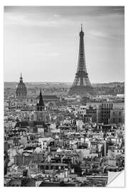 Wandsticker Eiffelturm und Stadt Paris