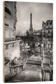 Holzbild Treppe und Eiffelturm, Paris, Frankreich - Matteo Colombo