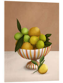 Stampa su vetro acrilico Golden Citrus - Branka Kodžoman
