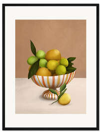 Gerahmter Kunstdruck Goldene Zitrusfrucht