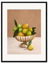 Gerahmter Kunstdruck Goldene Zitrusfrucht