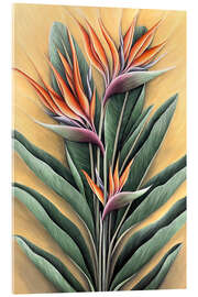 Quadro em acrílico Orange flowers of the Strelitzia - Maria Tuzhilkina