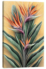 Lienzo Orange flowers of the Strelitzia - Maria Tuzhilkina