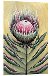 Quadro em acrílico Tropical Pink Protea - Maria Tuzhilkina