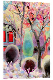 Acrylglasbild Vögel in einem sonnenbeschienenen Baum - Josh Byer