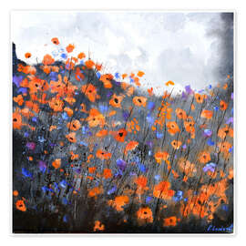 Poster Whispering winds in a meadow - Pol Ledent