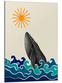Alubild Wal springt mit der Sonne - nobelart